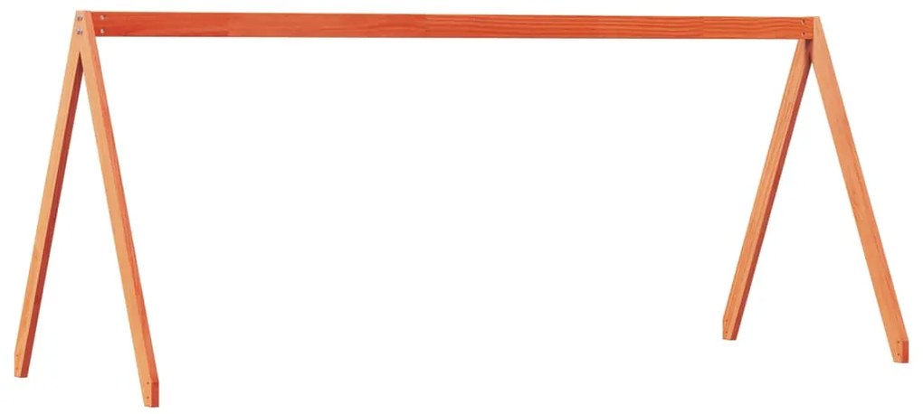 846954 vidaXL Покрив за детско легло восъчнокафяв 199x95,5x88 см бор масив