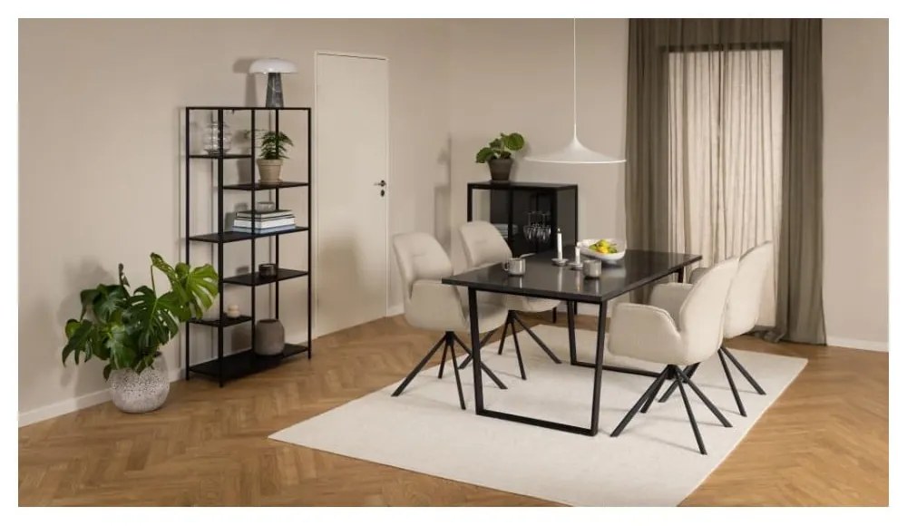 Черна метална библиотека 80x165 cm Newcastle – Actona