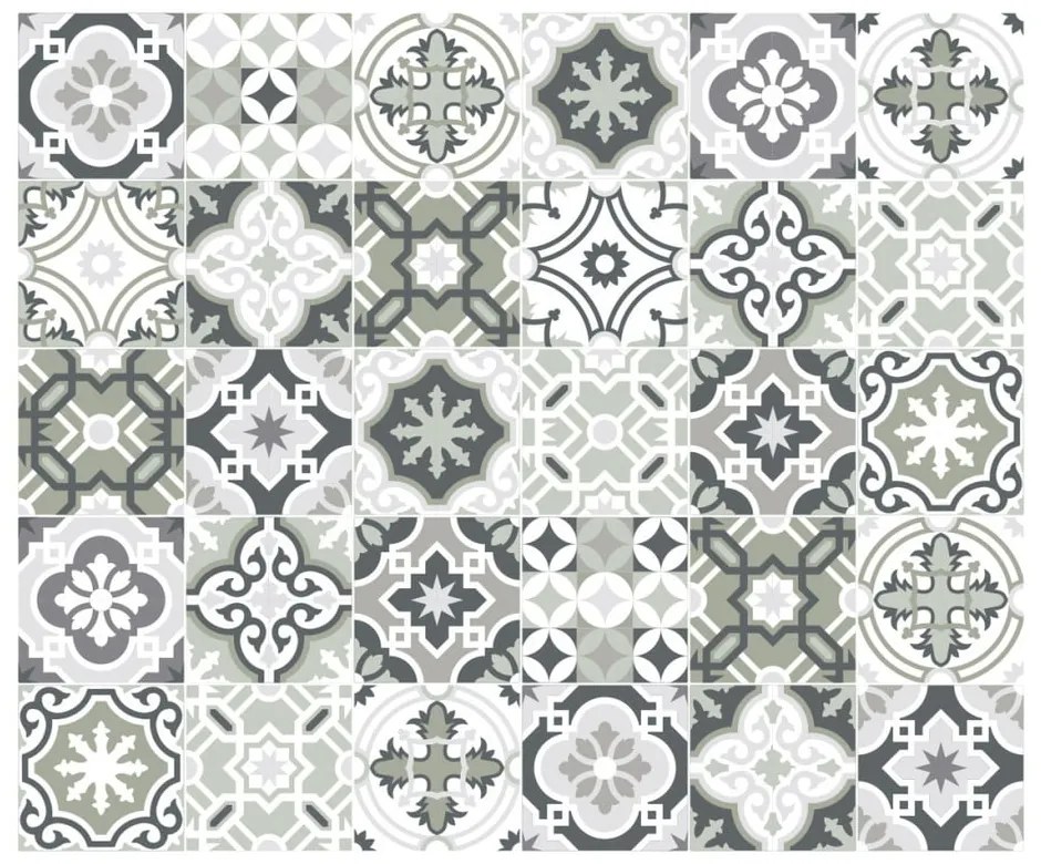 Комплект от 30 стикера за стена , 10 x 10 cm Oslo - Ambiance