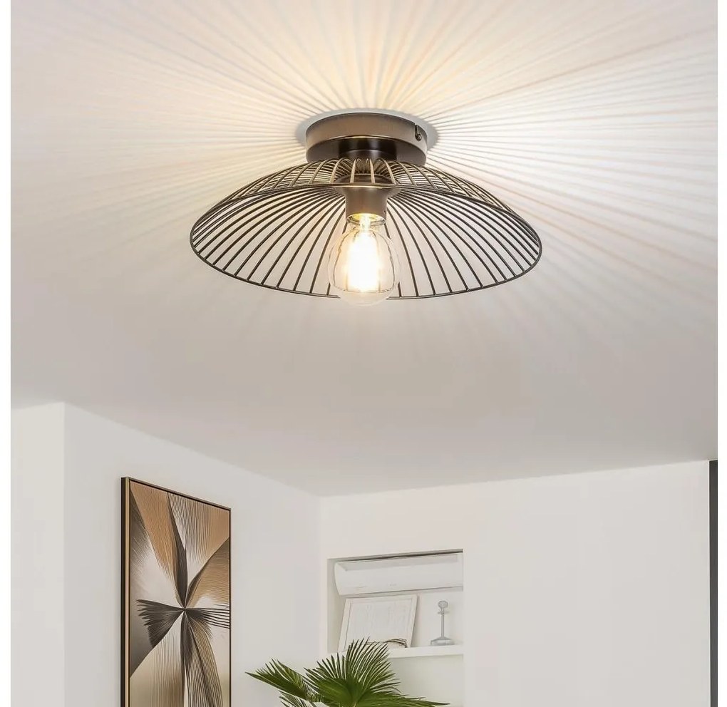 Brilagi - LED плафон CERIA WIRE 1xE27/40W/230V Ø 38 см черен