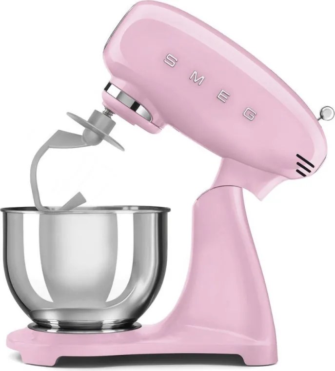 Планетарен миксер SMEG SMF03PKEU, 800 W, 4.8 л, 10 скорости, Функция за плавен старт, Крачета против хлъзгане, Розов