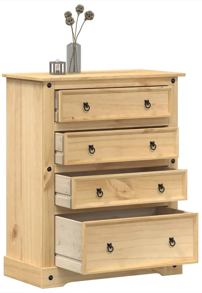 4005675 vidaXL Скрин Corona, 92x48x114 см, бор масив