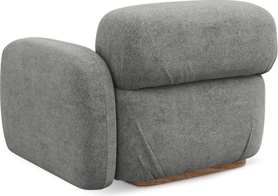 Сив модул за диван от букле (десен ъгъл) Ailani – Makamii