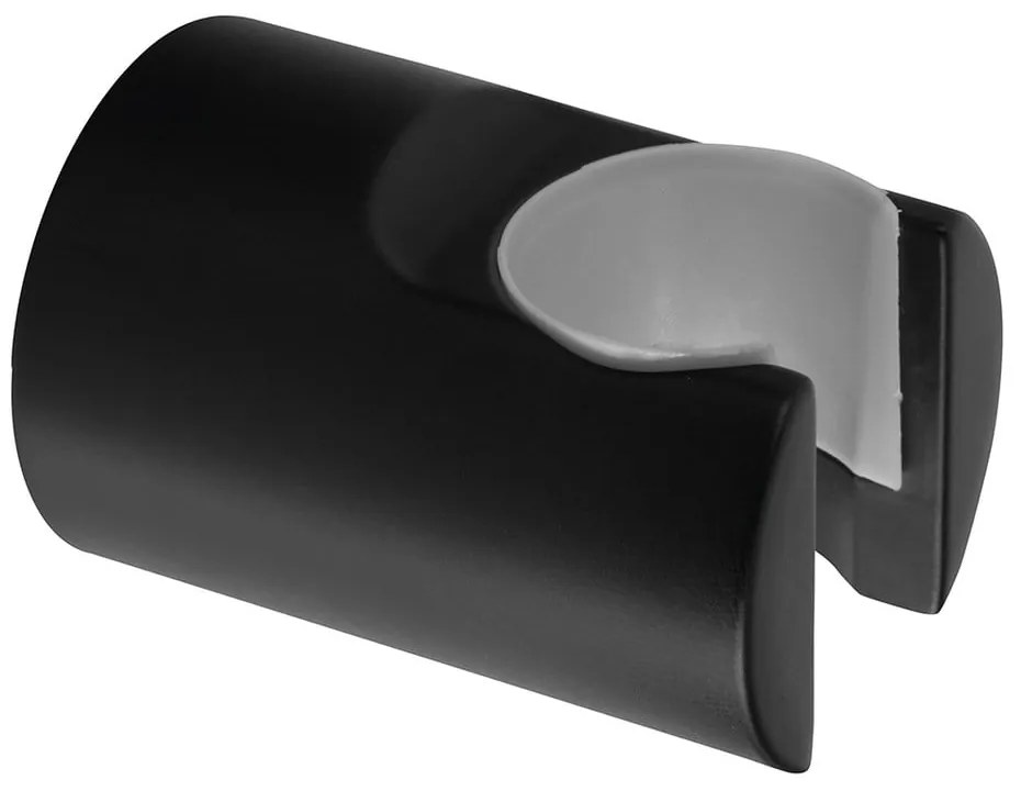 Матово черен месингов държач за душ слушалка ø 3,5 cm – Sapho