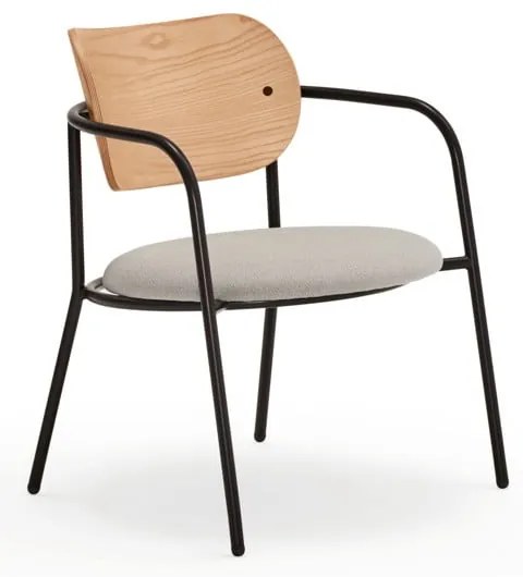 Сив трапезен стол в дъбов декор Eclipse - Teulat