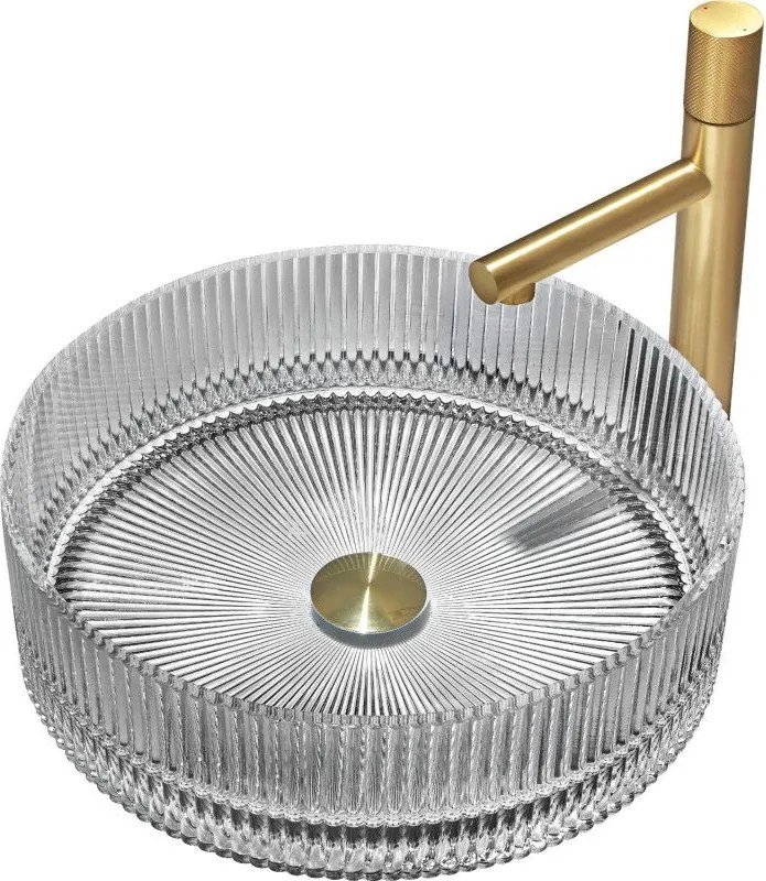 Mexen Eiva стъклена мивка за плот 39 х 39 см, сива - 24163966