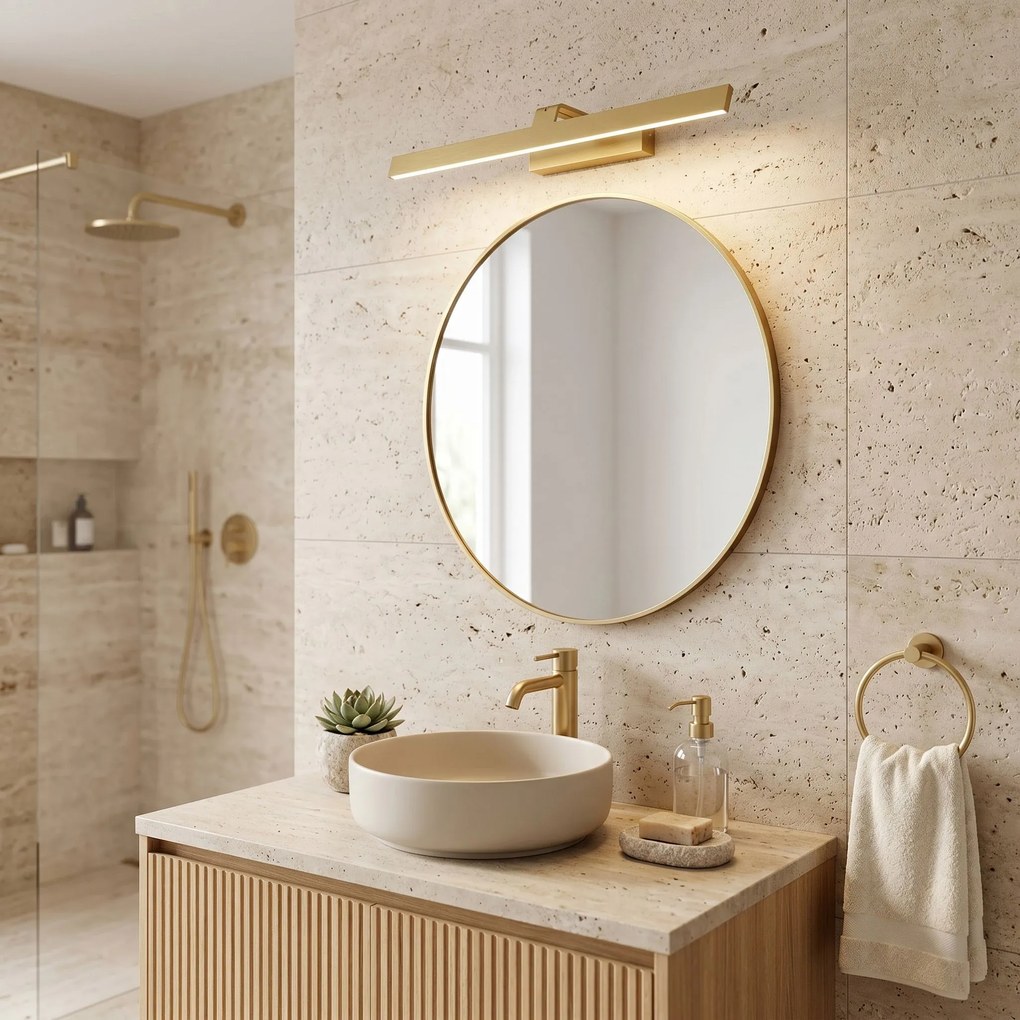 LED аплик за баня SWE008-1W 58cm BRUSH GOLD