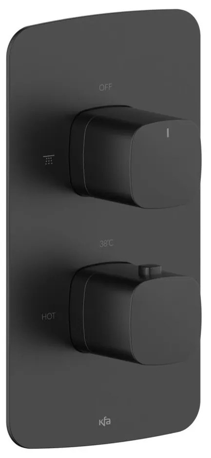 KFA Armatura 5759-001-81 - Термостатен душ смесител за вградена инсталация MALAGA, черен