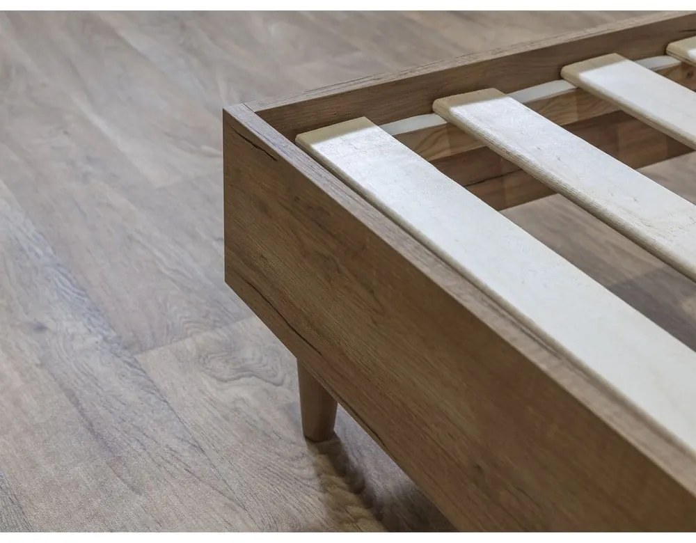 Двойно легло с решетка 180x200 cm в меден/естествен цвят Oceane - Bobochic Paris