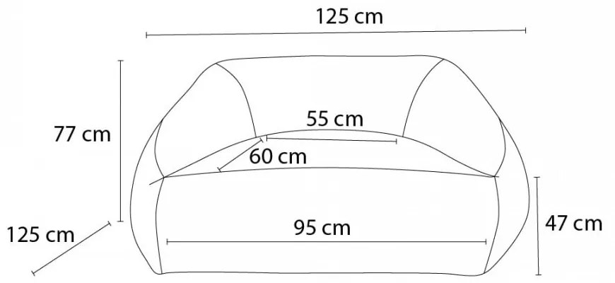 Черен пуф Lilibet – Bobochic Paris