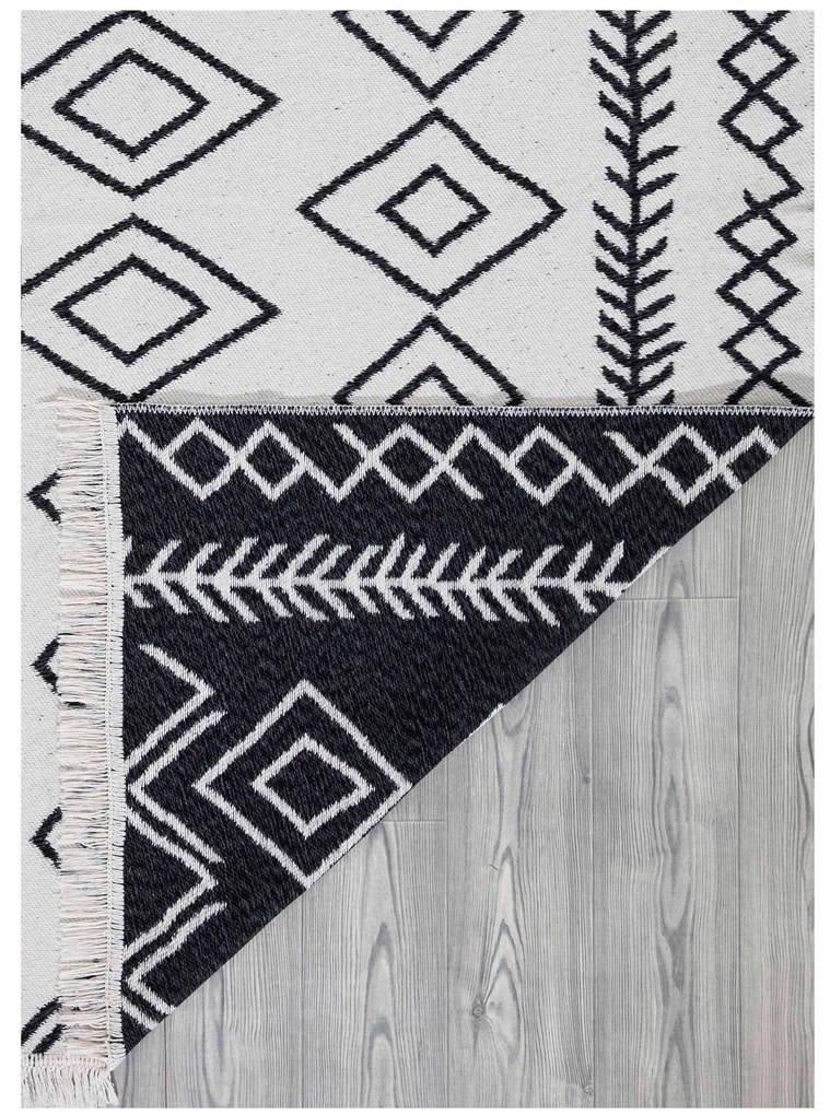Килим (60 x 100) 23000A - Бял, Черно Бял
Черен