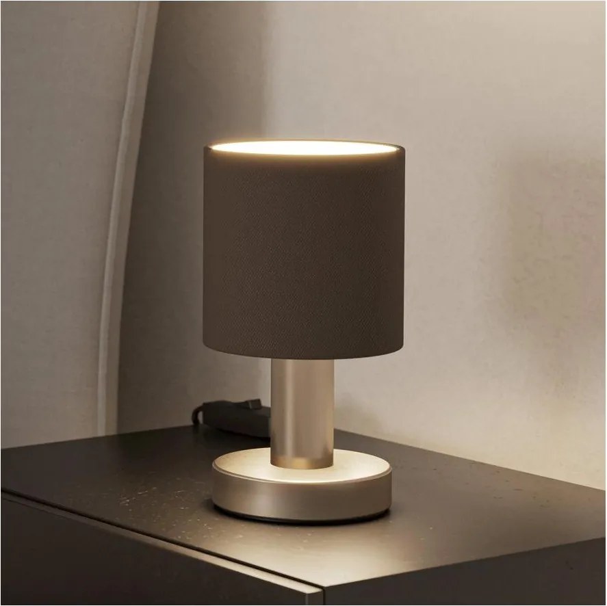 Eglo 31842 - Настолна лампа MONTETTO 1xE14/40W/230V кафява/матов хром