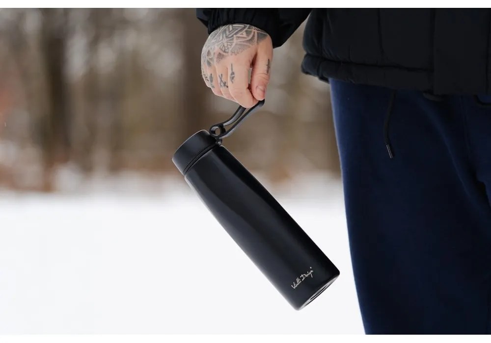 Черен термос 500 ml Fuori – Vialli Design