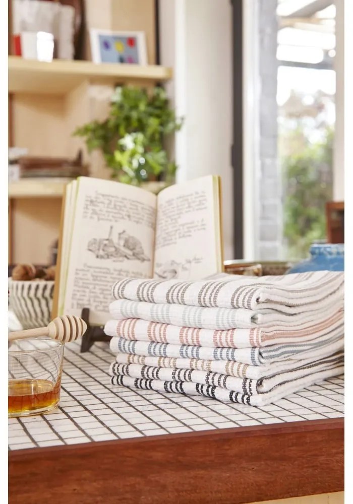 Комплект от 4 сиви памучни кърпи за чай , 50 x 70 cm - Tiseco Home Studio