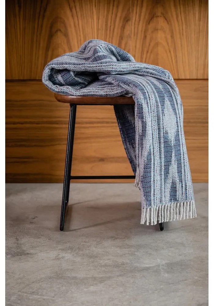 Синьо одеяло със съдържание на памук , 140 x 180 cm Zanzibar - Euromant