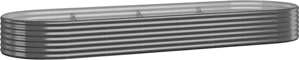 319001 vidaXL Градинска повдигната леха поцинкована стомана антрацит