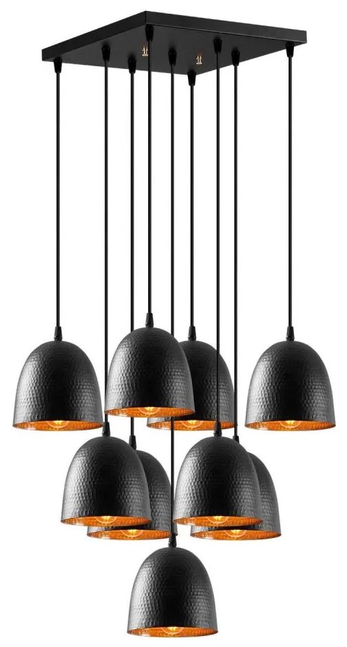 Полилей на кабел TATTOO 9xE27/40W/230V черен