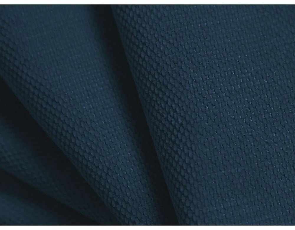 Тъмносиньо тапицирано двойно легло с място за съхранение с включена подматрачна рамка 140x200 cm Brody – Mazzini Beds