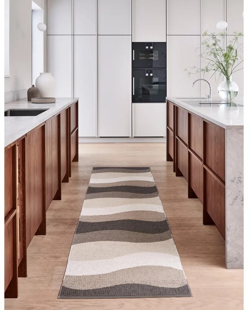 Кафява и бежова пътека за открито и закрито 70x300 cm Urvi Earth – Pappelina