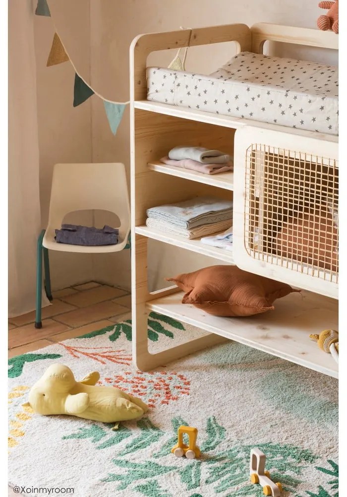 Памучен ръчно изработен детски килим подходящ за пране 140x200 cm Botanic Plants – Lorena Canals