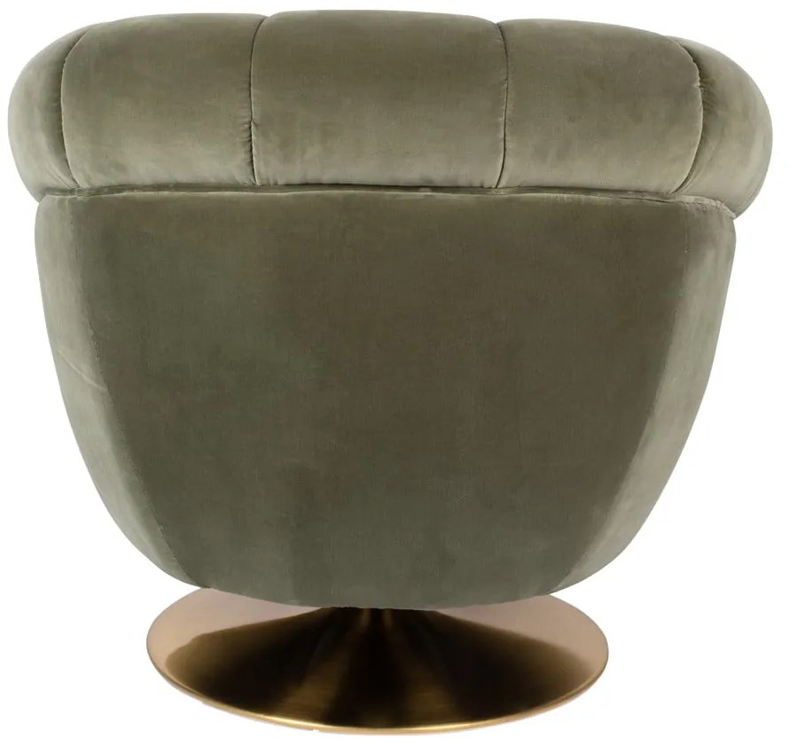 Маслиненозелено кадифено кресло Member - Dutchbone