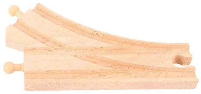 Bigjigs - Комплект от дървени ЖП релси - Криви