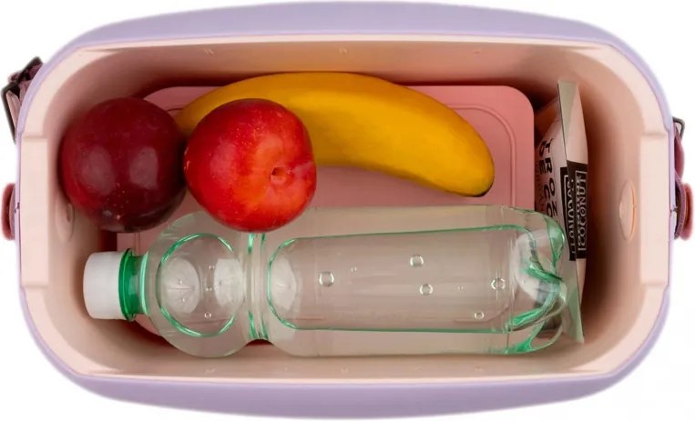 Хладилна чанта Polarbox Pop, 6 литра, Включени 2 кутии за обяд, Запазва студено до 24 часа, Лилав/Оранжев