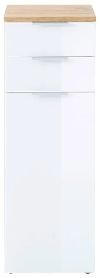 Дъбов шкаф за баня в бял\естествен цвят 39x112 cm Pescara - Germania