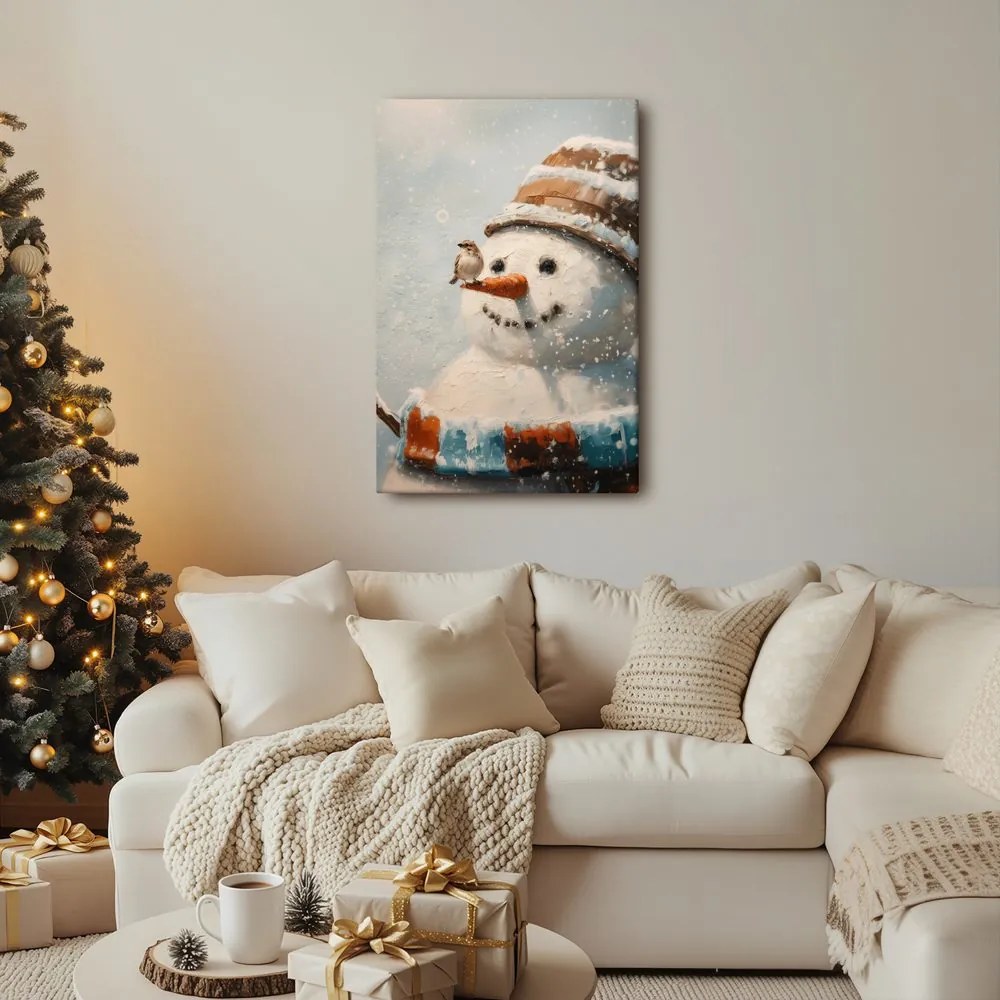 Картина на платно – Коледна приказка със снежен човек