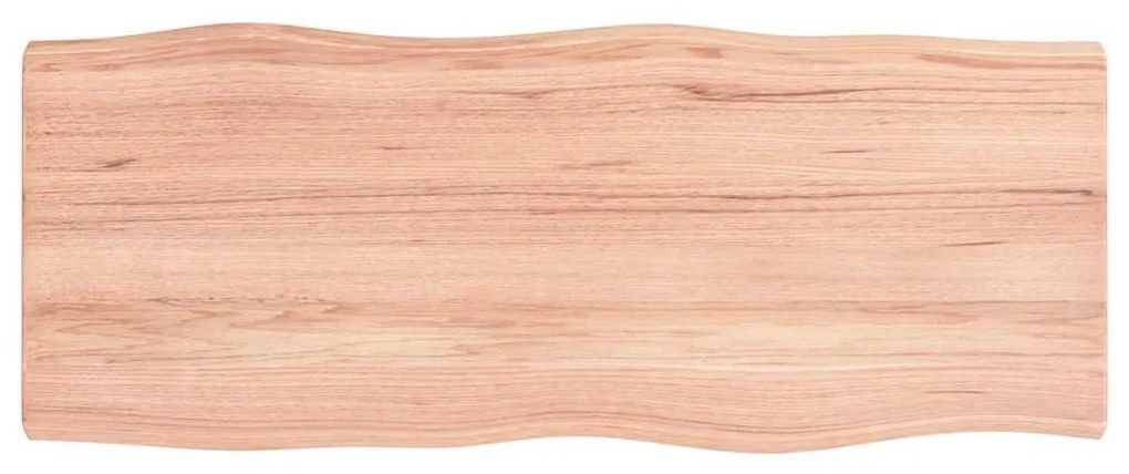 363948 vidaXL Плот за маса светлокафяв 100x40x(2-4) см обработен масивен дъб