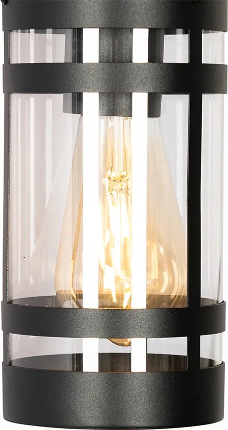 Интелигентна външна стенна лампа черна IP44 вкл. WiFi A60 - Ruben