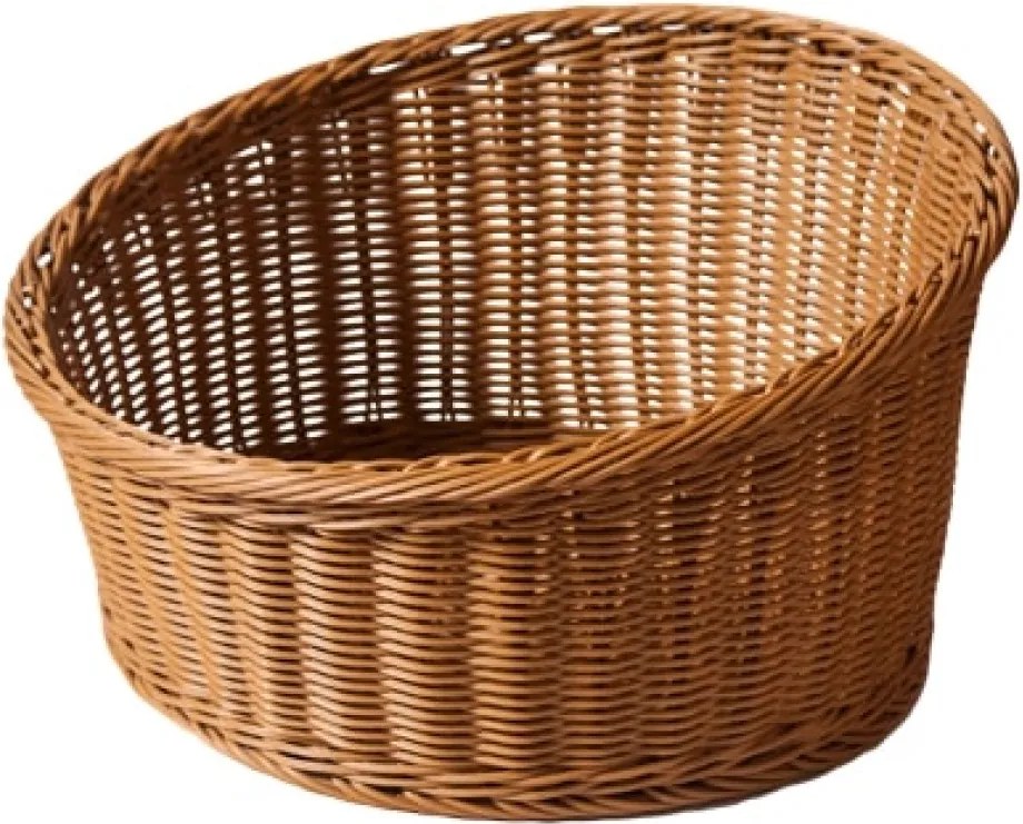 Horecano - Панер водоустойчив PVC кръгъл кафяв ф40х13 (H1) х23 (H2) см (674034B-OT)