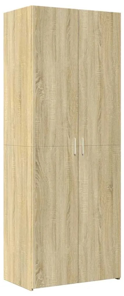 3281429 vidaXL Висок шкаф, сонома дъб, 70x42,5x185 см, инженерно дърво