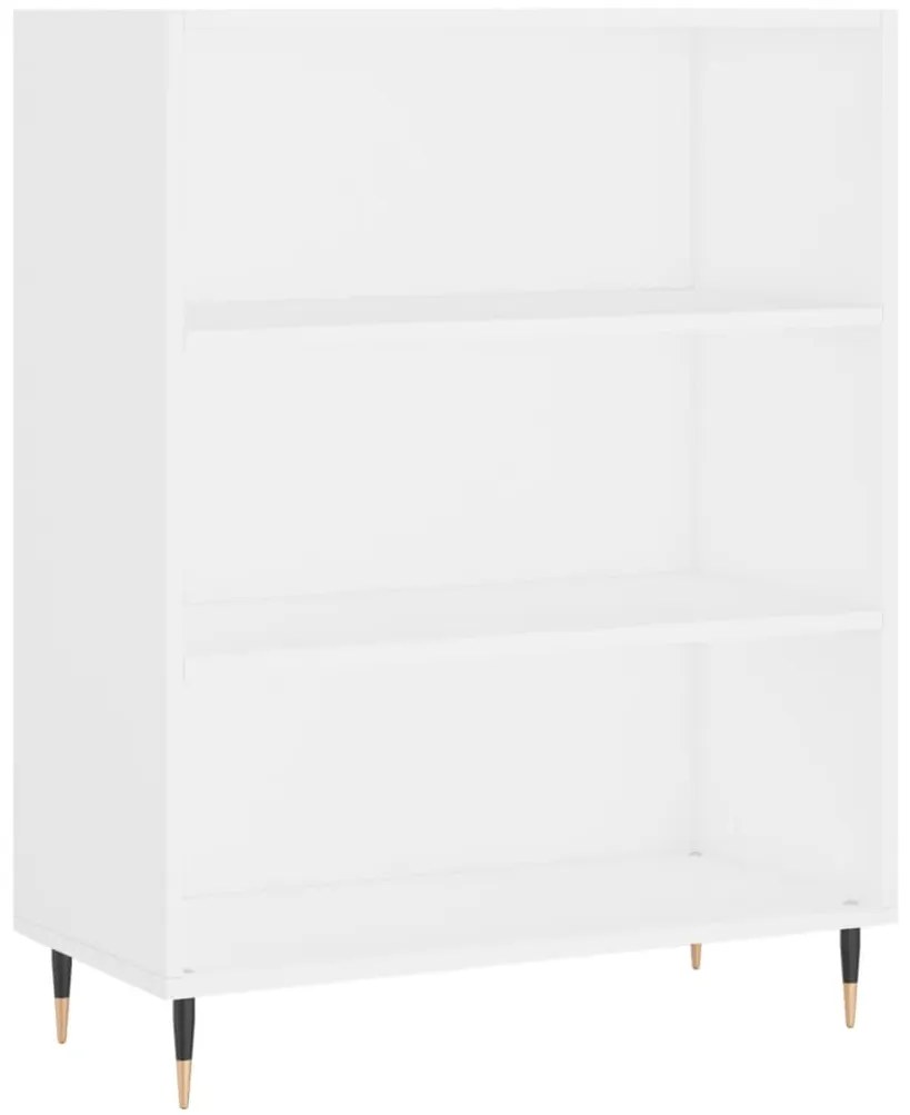 828340 vidaXL Библиотека бяла 69,5x32,5x90 см инженерно дърво