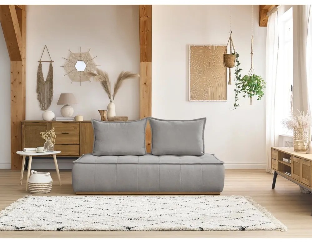Светлосив шенилов диван 175 cm Elisa – Bobochic Paris
