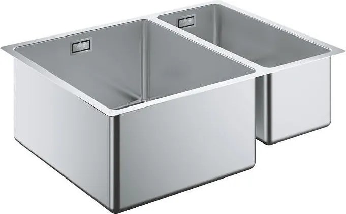 Кухненски умивалник с две купи от неръждаема стомана K700U, 585 x 440 mm