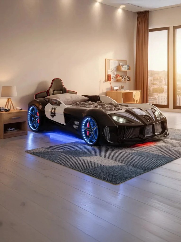 Детско легло кола Police Racer LED