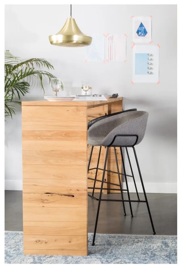 Комплект от 2 сиви бар столове , височина на седалката 65 cm Feston - Zuiver