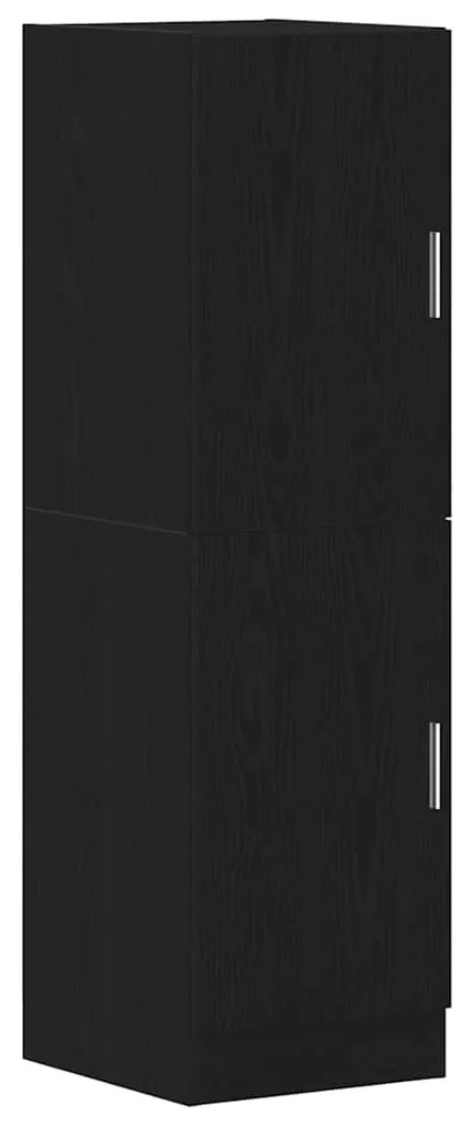 860113 vidaXL Кухненски шкаф, черни, 38x41,5x131,5 см, инженерно дърво