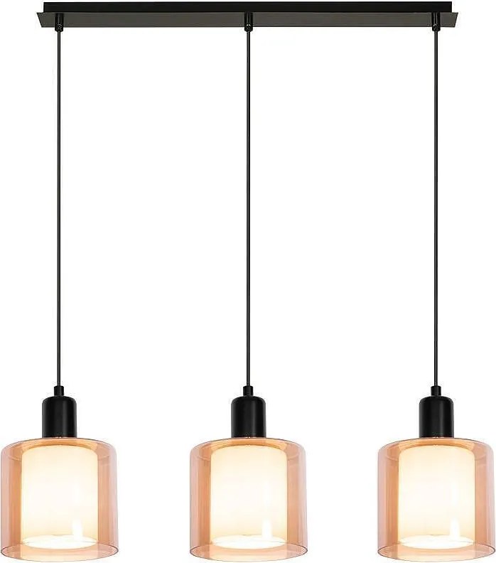 Пендел НИРА 2, черен/мед, 3xE27