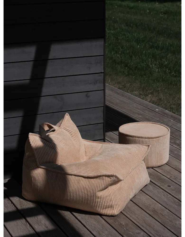 Светлокафяв детски пуф от рипсено кадифе Chair – Wigiwama
