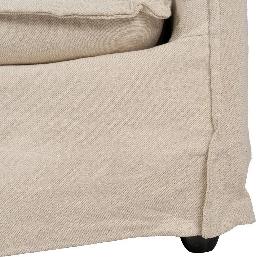 Кремав ленен диван 160 cm – Ixia