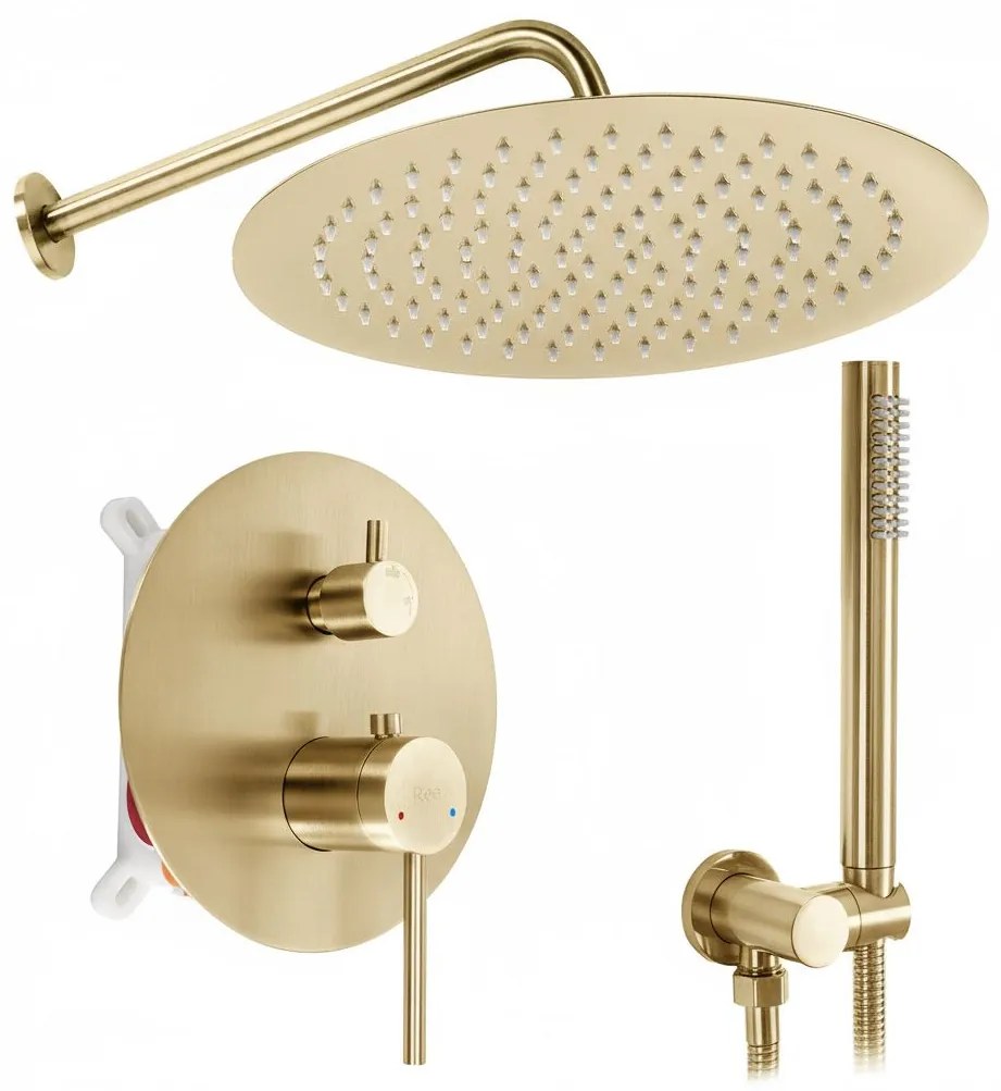 Душ система за вграждане Rea Foss Clif Brush Gold + BOX