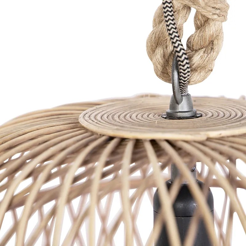 Интелигентен рустик висящ аплик ратан с WiFi крушка G125 - Calamus