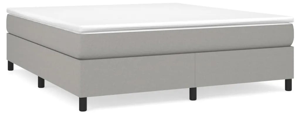 3120870 vidaXL Рамка за легло с пружини, светлосива, 160x200 см, плат