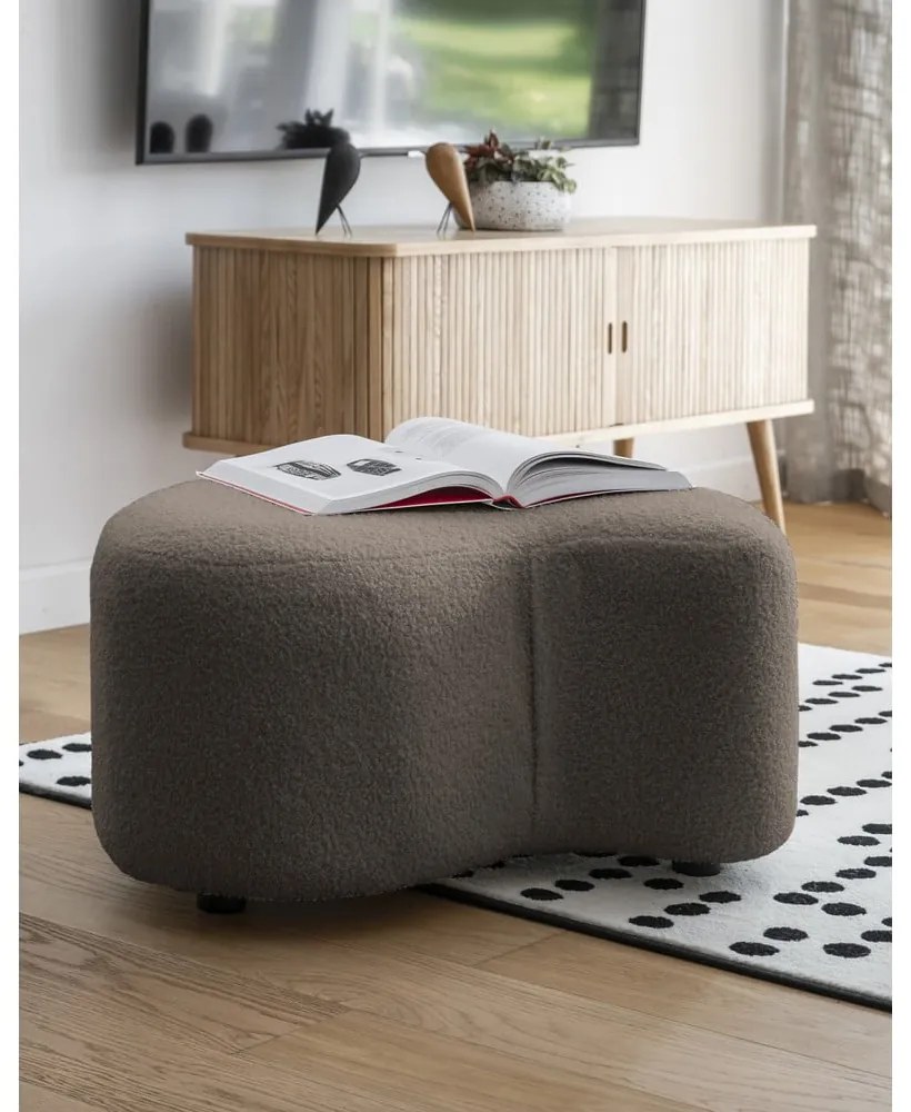 Кафява табуретка от плат букле Miuf - Miuform