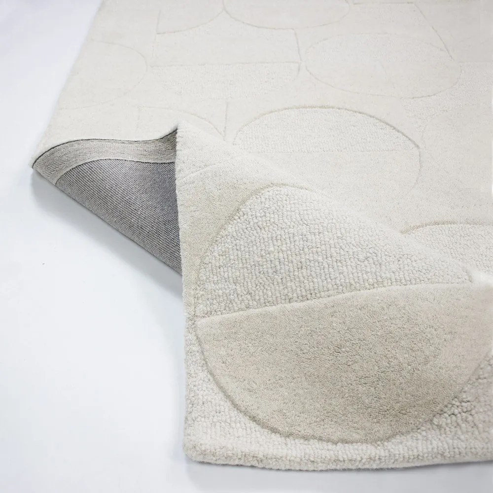 Ръчно изработен вълнен килим в цвят слонова кост 160x230 cm Gigi – Flair Rugs