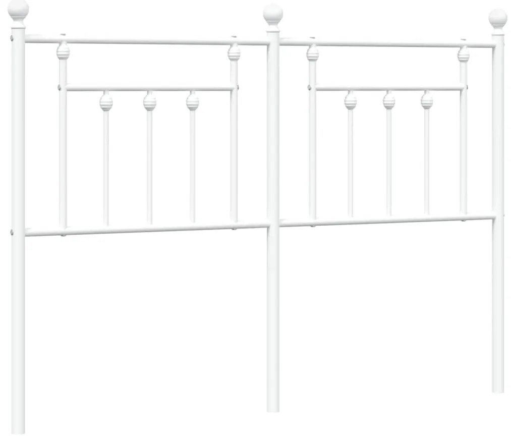 353620 vidaXL Метална табла за глава, бяла, 150 см