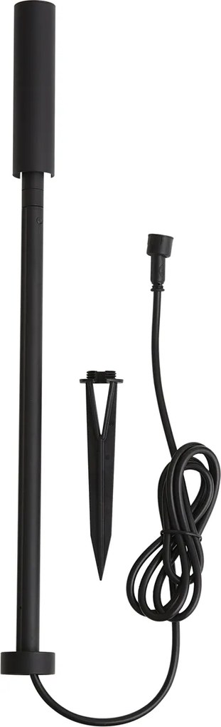 Модерен градински прожектор 12V черен 10 см вкл. LED IP65 - Voltaire Lino