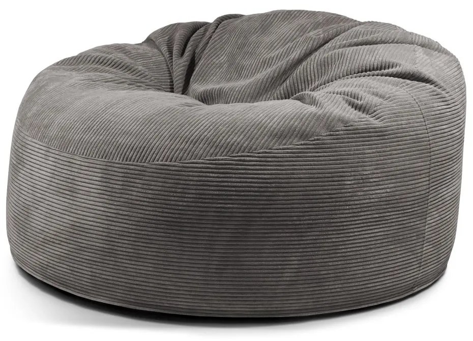 Тъмносив пуф от рипсено кадифе Om 135 – SLOWDOWN